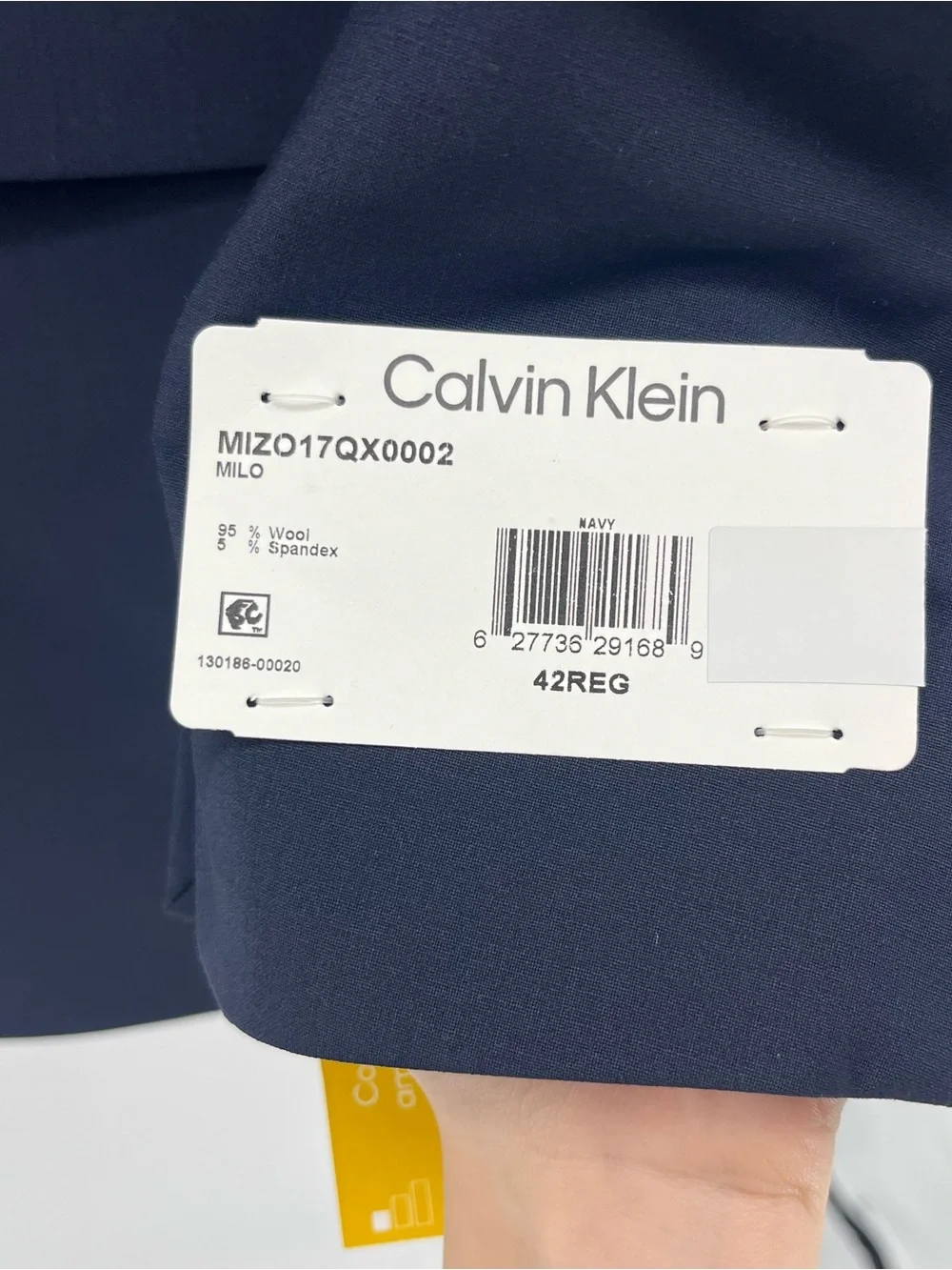 Calvin Klein Men's Dark Navy Two-Button Blazer